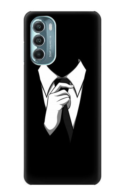 S1591 Anonymous Homme en Costume Noir Etui Coque Housse pour Motorola Moto G Stylus 5G (2022)