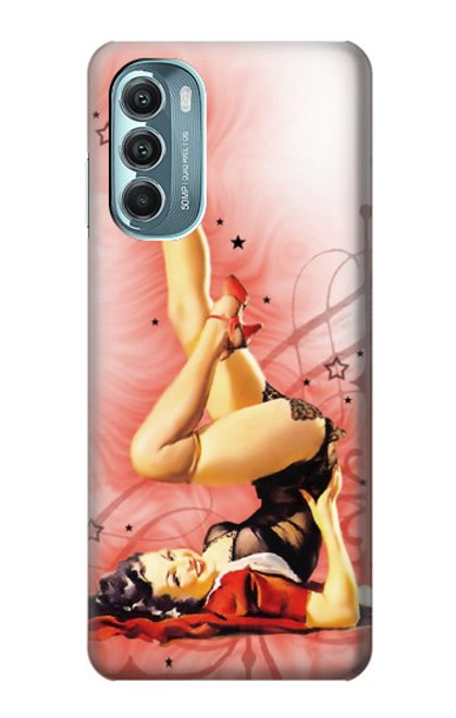 S1669 Afficher Fille Millésime Etui Coque Housse pour Motorola Moto G Stylus 5G (2022)
