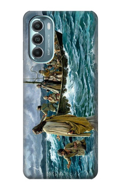S1722 Jésus marcher sur la mer Etui Coque Housse pour Motorola Moto G Stylus 5G (2022)