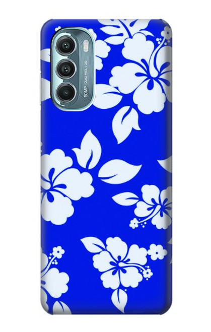 S2244 Motif Hawai Hibiscus Bleu Etui Coque Housse pour Motorola Moto G Stylus 5G (2022)