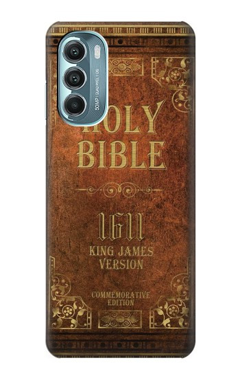 S2890 Holy Bible King James Version 1611 Etui Coque Housse pour Motorola Moto G Stylus 5G (2022)