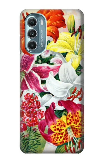 S3205 Fleurs Art Retro Etui Coque Housse pour Motorola Moto G Stylus 5G (2022)