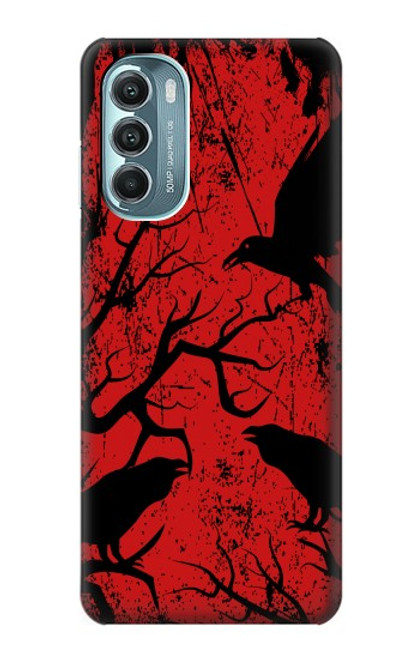 S3325 Corbeau Noir Sang Arbre Etui Coque Housse pour Motorola Moto G Stylus 5G (2022)