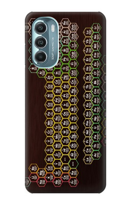 S3544 Néon Honeycomb Tableau périodique Etui Coque Housse pour Motorola Moto G Stylus 5G (2022)