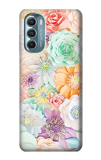 S3705 Fleur florale pastel Etui Coque Housse pour Motorola Moto G Stylus 5G (2022)