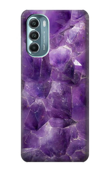 S3713 Graphique violet améthyste à quartz imprimé Etui Coque Housse pour Motorola Moto G Stylus 5G (2022)