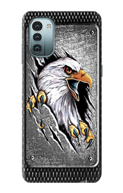 S0855 Aigle Métal Etui Coque Housse pour Nokia G11, G21