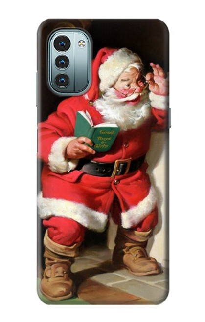 S1417 Père Noël Joyeux Noël Etui Coque Housse pour Nokia G11, G21