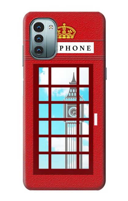 S2059 Angleterre britannique Cabine téléphonique Minimaliste Etui Coque Housse pour Nokia G11, G21