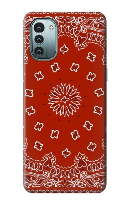 S3355 Motif Bandana Rouge Etui Coque Housse pour Nokia G11, G21