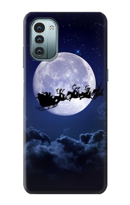 S3508 Noël Père Noël Lune Etui Coque Housse pour Nokia G11, G21
