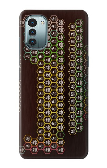 S3544 Néon Honeycomb Tableau périodique Etui Coque Housse pour Nokia G11, G21