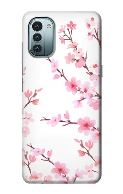 S3707 Fleur de cerisier rose fleur de printemps Etui Coque Housse pour Nokia G11, G21