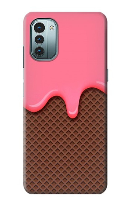 S3754 Cornet de crème glacée à la fraise Etui Coque Housse pour Nokia G11, G21