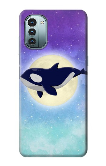 S3807 Killer Whale Orca Lune Pastel Fantaisie Etui Coque Housse pour Nokia G11, G21