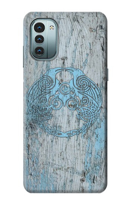 S3829 Huginn et Muninn Twin Ravens Norse Etui Coque Housse pour Nokia G11, G21