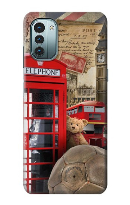 S3856 Vintage Londres Britannique Etui Coque Housse pour Nokia G11, G21