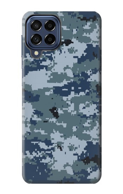 S2346 Marine Camo camouflage graphique Etui Coque Housse pour Samsung Galaxy M53