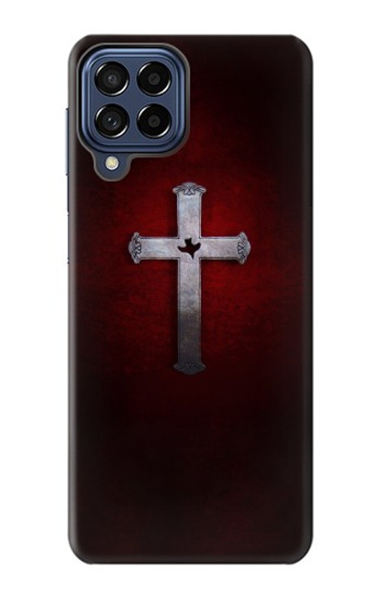 S3160 Croix chrétienne Etui Coque Housse pour Samsung Galaxy M53