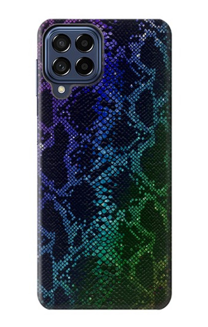 S3366 Arc en ciel Python graphique Imprimer Peau Etui Coque Housse pour Samsung Galaxy M53