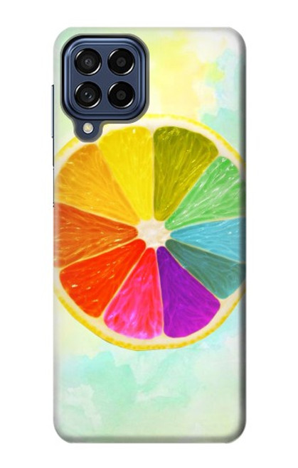 S3493 citron coloré Etui Coque Housse pour Samsung Galaxy M53