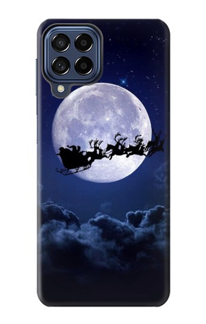 S3508 Noël Père Noël Lune Etui Coque Housse pour Samsung Galaxy M53