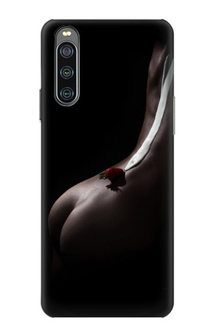 S0546 Sexy Crème fraise Etui Coque Housse pour Sony Xperia 10 IV