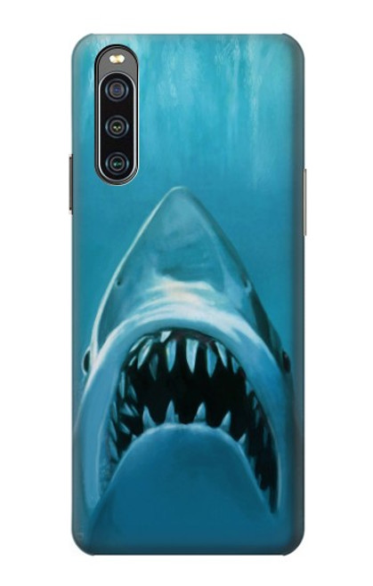 S0830 Requin blanc Etui Coque Housse pour Sony Xperia 10 IV