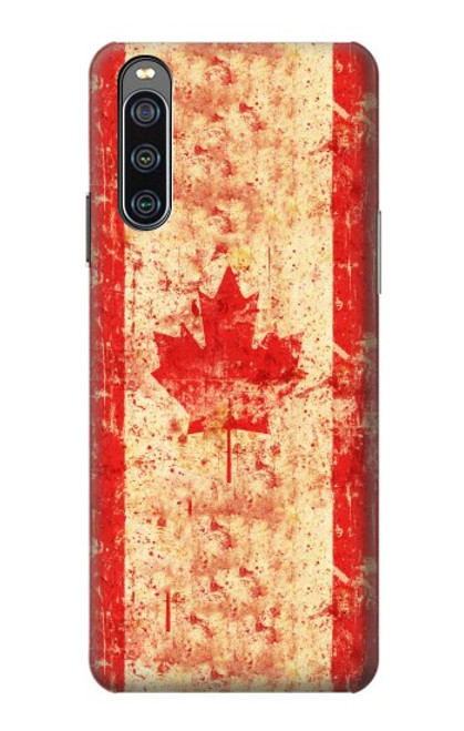 S1603 Drapeau du Canada Vieux Millésime Etui Coque Housse pour Sony Xperia 10 IV