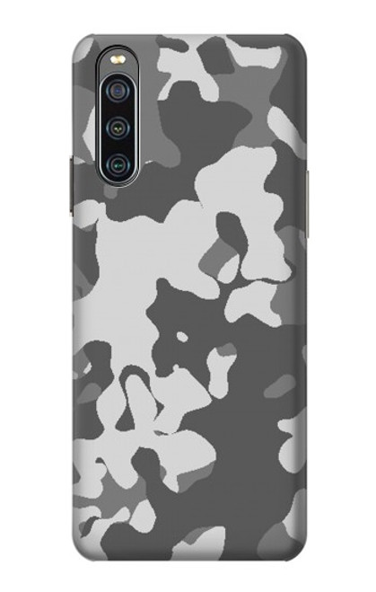 S2186 Gris Camo Camouflage Imprimé graphique Etui Coque Housse pour Sony Xperia 10 IV