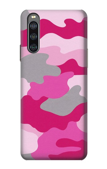 S2525 Rose Camo camouflage Etui Coque Housse pour Sony Xperia 10 IV