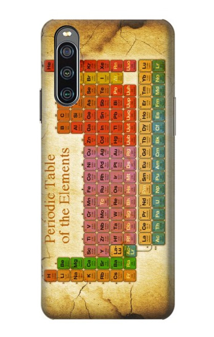 S2934 Millésimé Tableau périodique des éléments Etui Coque Housse pour Sony Xperia 10 IV