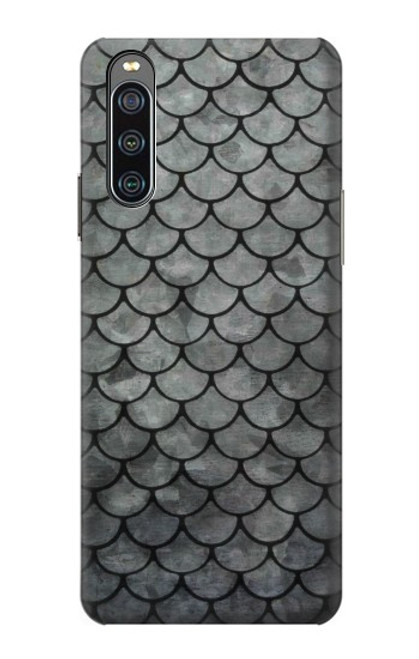 S2950 Echelle Argent Poisson Etui Coque Housse pour Sony Xperia 10 IV