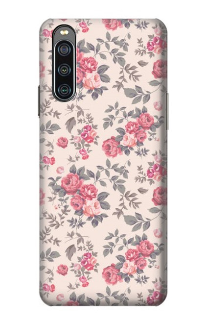 S3095 Motif Rose millésimé Etui Coque Housse pour Sony Xperia 10 IV