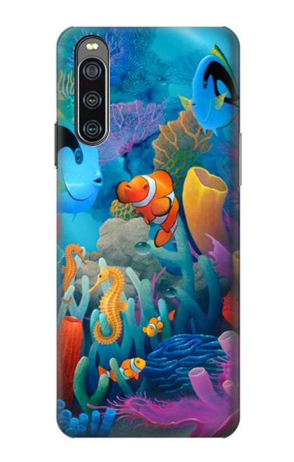 S3227 Monde sous-marin Dessin animé Etui Coque Housse pour Sony Xperia 10 IV