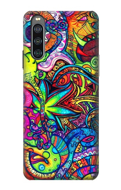 S3255 Motif Art coloré Etui Coque Housse pour Sony Xperia 10 IV