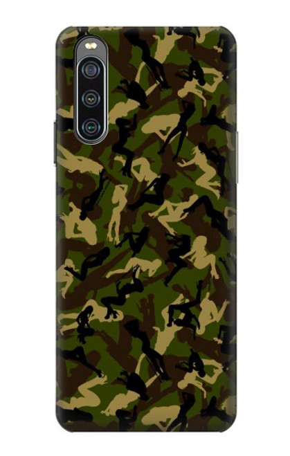 S3356 Camo camouflage de fille Etui Coque Housse pour Sony Xperia 10 IV