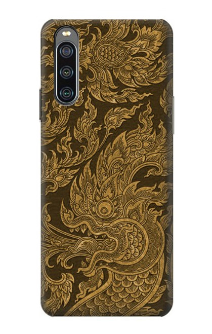 S3382 Art de la peinture thaïlandaise Naga Etui Coque Housse pour Sony Xperia 10 IV