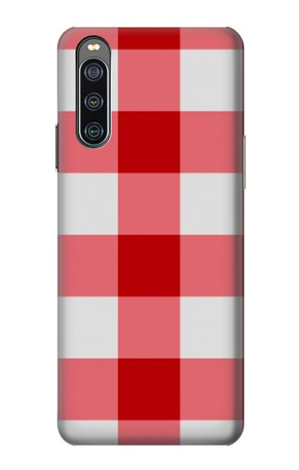 S3535 Rouge vichy Etui Coque Housse pour Sony Xperia 10 IV