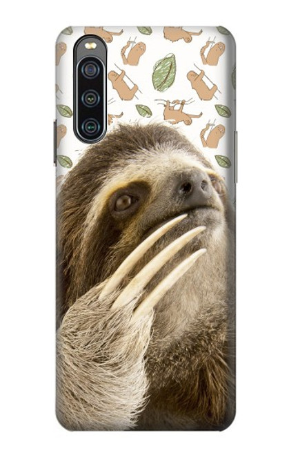 S3559 Motif Sloth Etui Coque Housse pour Sony Xperia 10 IV