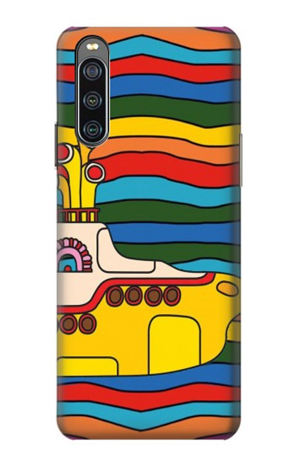 S3599 Hippie submarin Jaune Etui Coque Housse pour Sony Xperia 10 IV