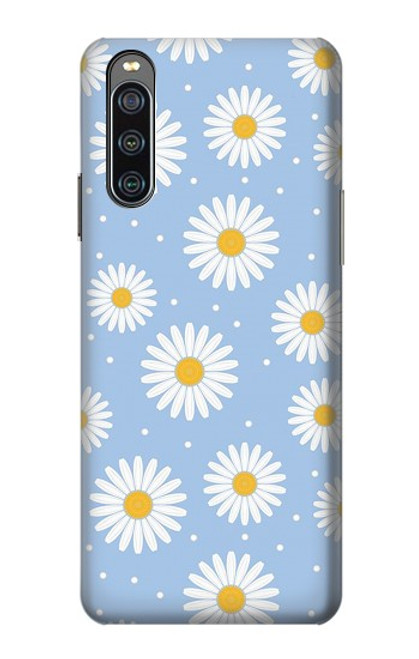 S3681 Motif de fleurs de marguerite Etui Coque Housse pour Sony Xperia 10 IV