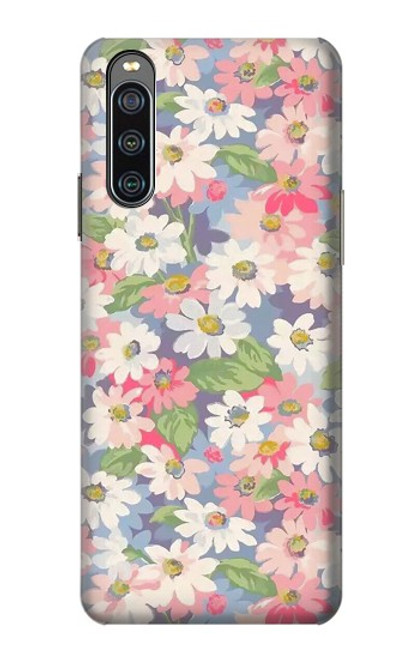 S3688 Motif d'art floral floral Etui Coque Housse pour Sony Xperia 10 IV