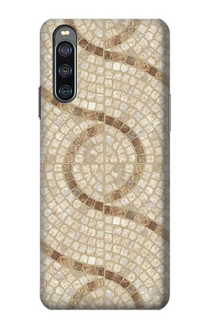 S3703 Carreaux de mosaïque Etui Coque Housse pour Sony Xperia 10 IV