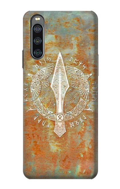 S3827 Lance Gungnir d'Odin Norse Viking Symbol Etui Coque Housse pour Sony Xperia 10 IV