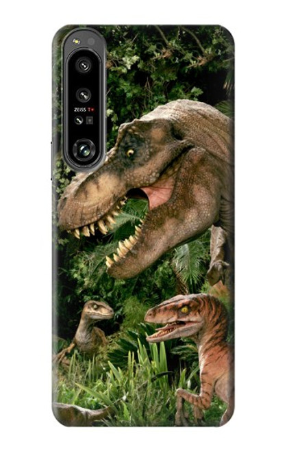 S1452 Dinosaur Trex Raptor Etui Coque Housse pour Sony Xperia 1 IV