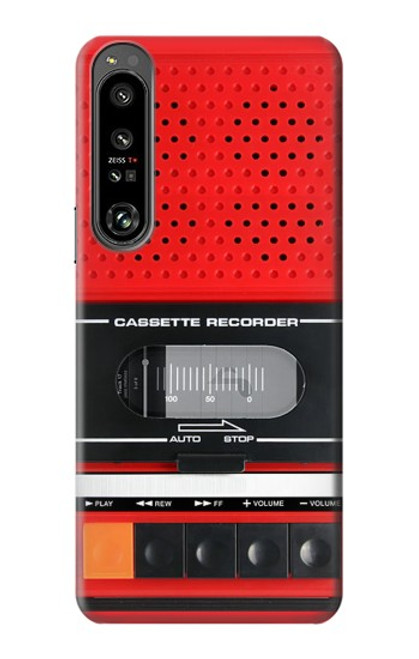 S3204 Rouge Cassette Recorder graphique Etui Coque Housse pour Sony Xperia 1 IV