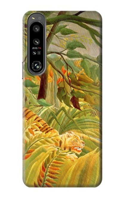 S3344 Henri Rousseau Tigre dans une tempête tropicale Etui Coque Housse pour Sony Xperia 1 IV
