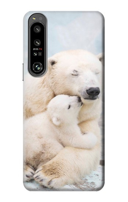 S3373 Famille d'ours polaire Etui Coque Housse pour Sony Xperia 1 IV