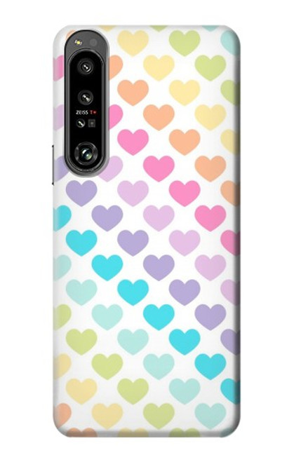 S3499 Motif coloré coeur Etui Coque Housse pour Sony Xperia 1 IV